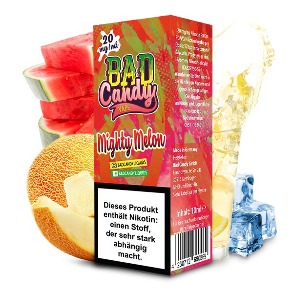Bad Candy - Mighty Melon Nikotinsalz Liquid