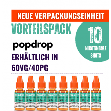 POPDROP Nikotinsalz Shot / Booster - Vorteilspack