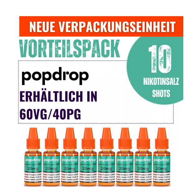 POPDROP Nikotinsalz Shot / Booster - Vorteilspack