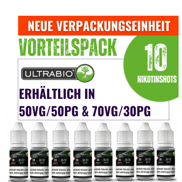 Ultrabio Nikotinshot / Nikotinbooster - Vorteilspack