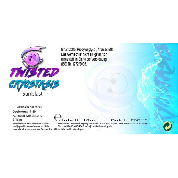 Twisted - Cryostasis Sunblast Aroma 10ml
